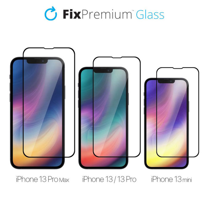 FixPremium FullCover Glass - Tempered Glass for iPhone 13, 13 Pro, 14 & 16e