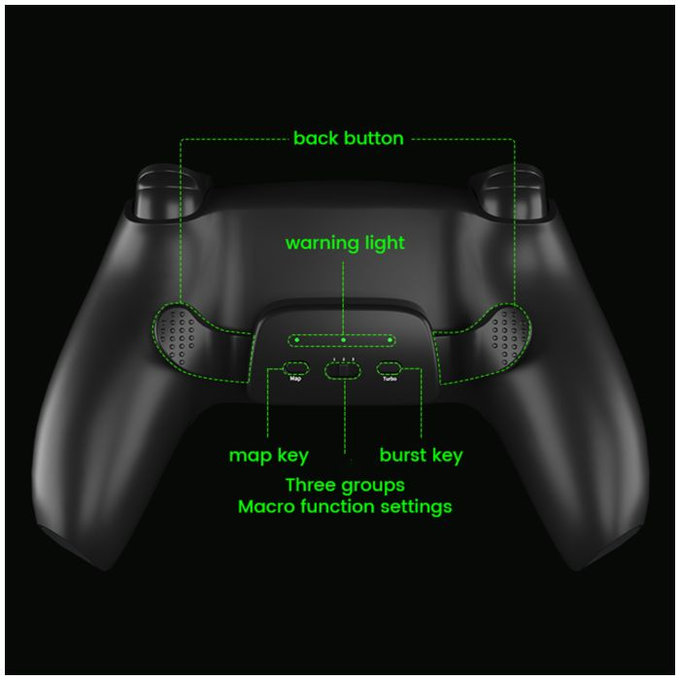 FixPremium - PS5 DualSense Back Button Attachment, black