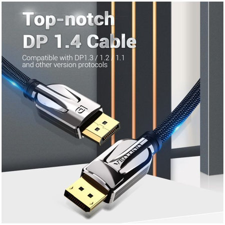Vention - DisplayPort / DisplayPort Cable, DisplayPort 1.4 (2m), silver