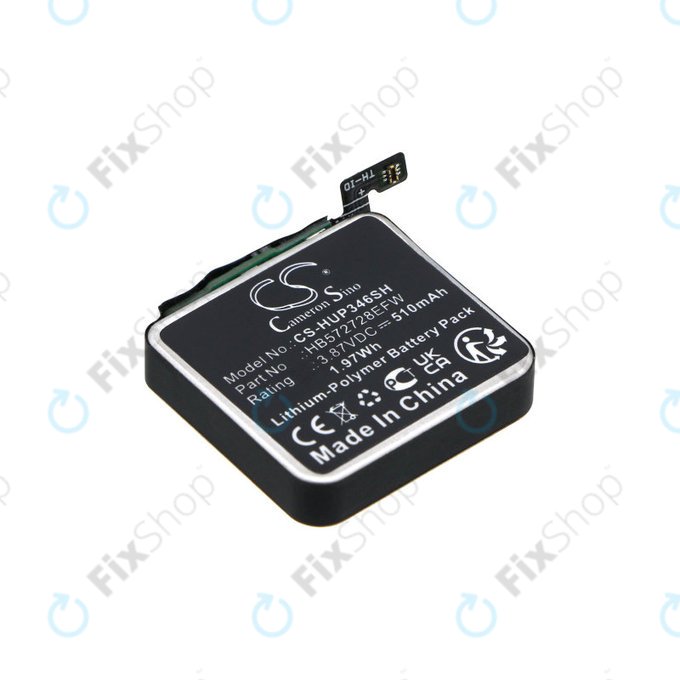 Battery for Huawei Watch GT3 Pro 46mm, 510mAh, Li-Pol, 3.87V, HB572728EFW, HQ