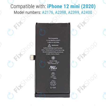 Batterie Pour IPhone 12 Mini A2176 A2398 A2399 A2400