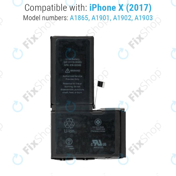 Bateria Repuesto iPhone X 2716 mAh I Oechsle - Oechsle
