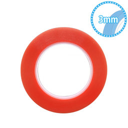 Magic RED Tape - Double-Sided Adhesive Tape - 3mm x 25m (Transparent)