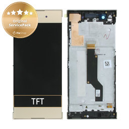 Sony Xperia XA1 G3121 - LCD Display + Touch Screen + Frame (Gold) - 78PA9100040, 78PA9100120, 78PA9100080 Genuine Service Pack