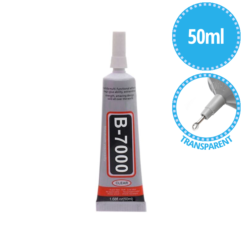 B-7000 25 / 110ml Industrial Glue Multi-Purpose Resin High Performance Semi Transparent Transparent Adhesive with Precision Tips 50ml - Smartphone & N