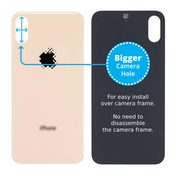 Apple iPhone XS - Rear Housing Glass with Bigger Camera Hole (Gold)