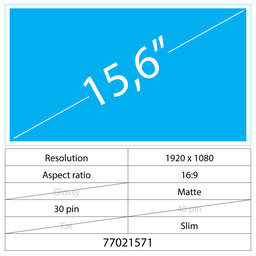 Asus VivoBook S530FA-BQ 15.6 LCD NanoEdge Matte 30 pin Full HD No brackets