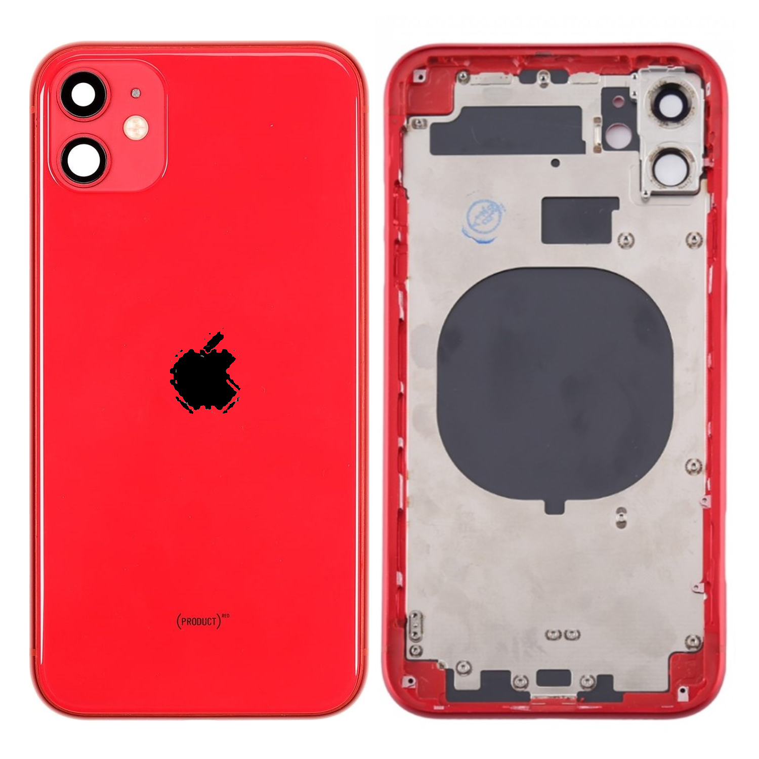 back of red iphone 11