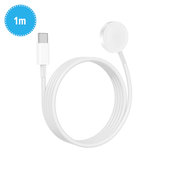 Magnetic fast charger to USB-C cable for Apple Watch, 1 m, aluminium, bulk