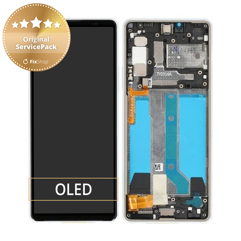 Sony Xperia 10 IV XQCC54 - LCD Display + Touch Screen + Frame (White) -  A5047174A Genuine Service Pack