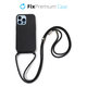 FixPremium - Silicon Case with String for iPhone 13 Pro, black