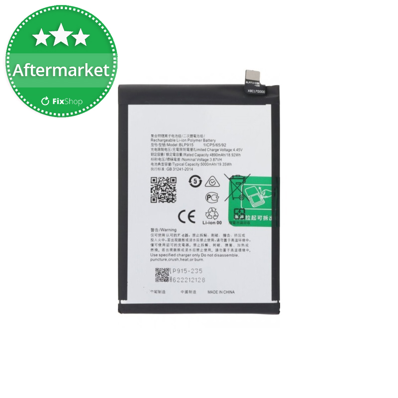 Oppo A17 - Battery BLP915 5000mAh | FixShop