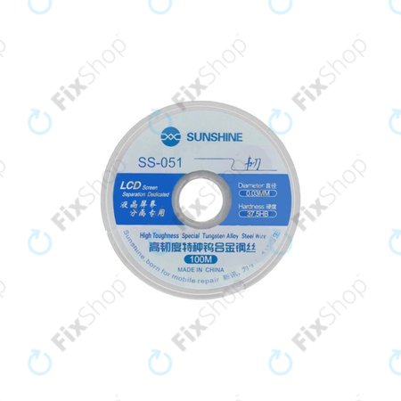 Sunshine SS-051 - Wire for Separating LCD Displays (0.03mm x 100M)